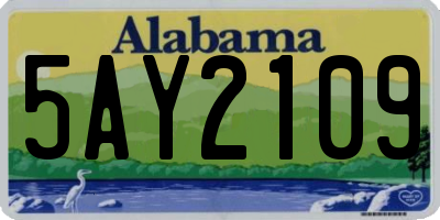 AL license plate 5AY2109