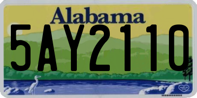 AL license plate 5AY2110