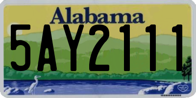 AL license plate 5AY2111