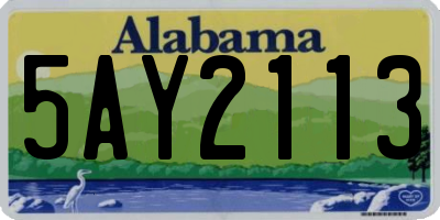 AL license plate 5AY2113