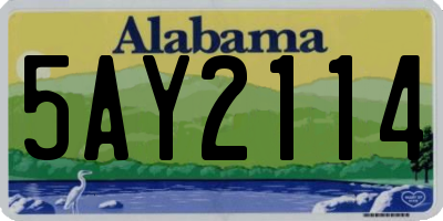 AL license plate 5AY2114