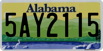 AL license plate 5AY2115