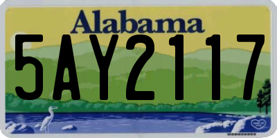 AL license plate 5AY2117