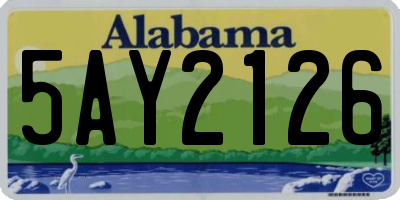 AL license plate 5AY2126