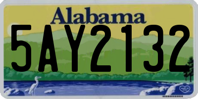 AL license plate 5AY2132