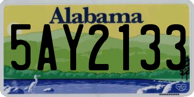 AL license plate 5AY2133
