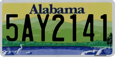 AL license plate 5AY2141