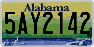 AL license plate 5AY2142