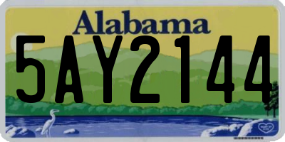 AL license plate 5AY2144