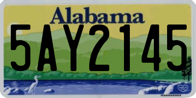 AL license plate 5AY2145