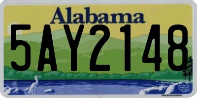 AL license plate 5AY2148