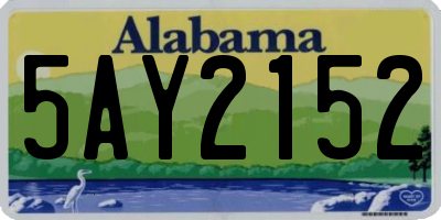 AL license plate 5AY2152