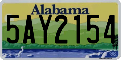 AL license plate 5AY2154