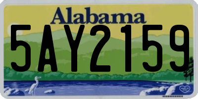 AL license plate 5AY2159