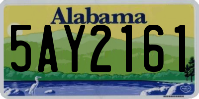 AL license plate 5AY2161