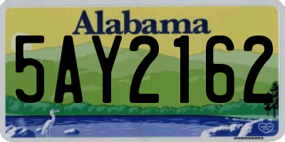 AL license plate 5AY2162