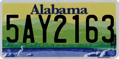 AL license plate 5AY2163