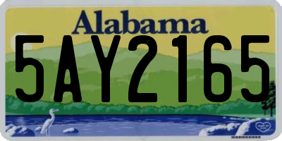 AL license plate 5AY2165