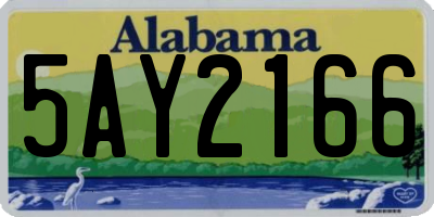 AL license plate 5AY2166