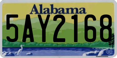 AL license plate 5AY2168