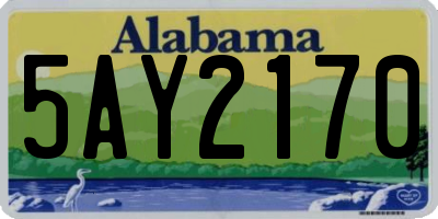AL license plate 5AY2170