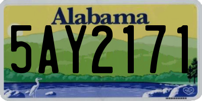 AL license plate 5AY2171