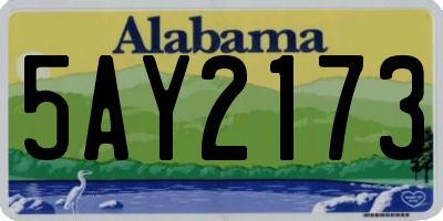 AL license plate 5AY2173