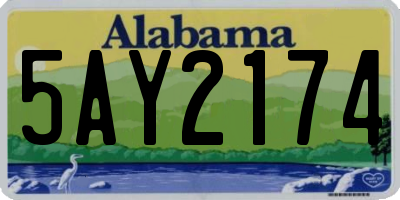 AL license plate 5AY2174