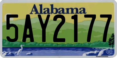 AL license plate 5AY2177