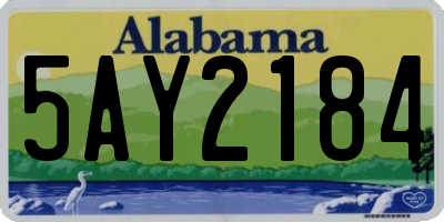 AL license plate 5AY2184
