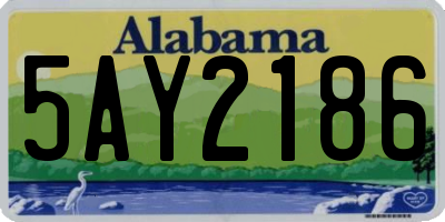 AL license plate 5AY2186