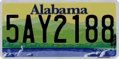 AL license plate 5AY2188