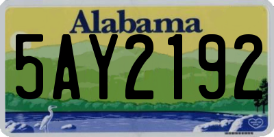 AL license plate 5AY2192