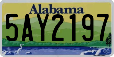 AL license plate 5AY2197