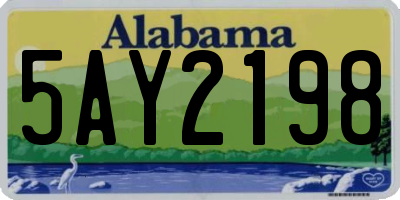AL license plate 5AY2198