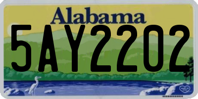 AL license plate 5AY2202
