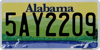 AL license plate 5AY2209