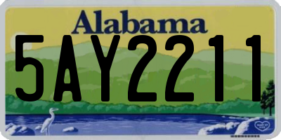 AL license plate 5AY2211