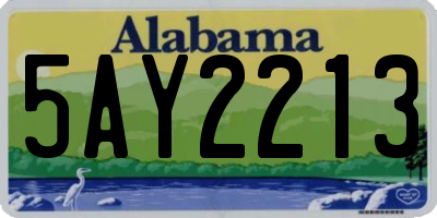 AL license plate 5AY2213