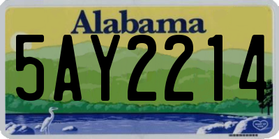 AL license plate 5AY2214