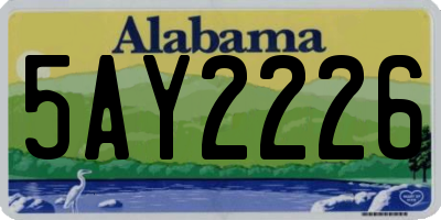 AL license plate 5AY2226