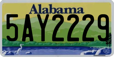 AL license plate 5AY2229