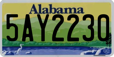 AL license plate 5AY2230