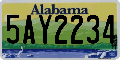 AL license plate 5AY2234