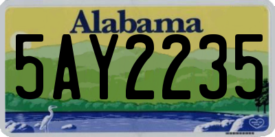 AL license plate 5AY2235