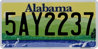 AL license plate 5AY2237