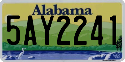 AL license plate 5AY2241