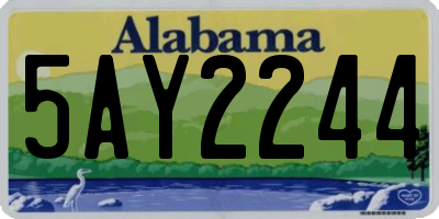 AL license plate 5AY2244
