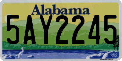 AL license plate 5AY2245