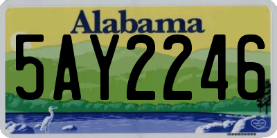 AL license plate 5AY2246